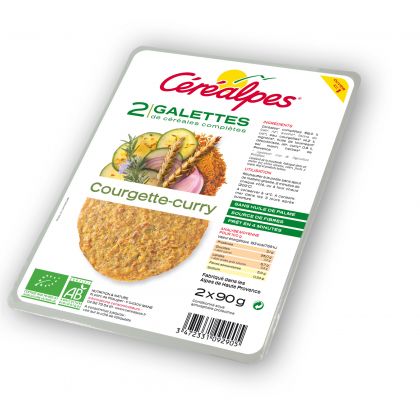 GALETTES COURGETTE CURRY 2X90 GR CEREALP